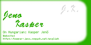 jeno kasper business card